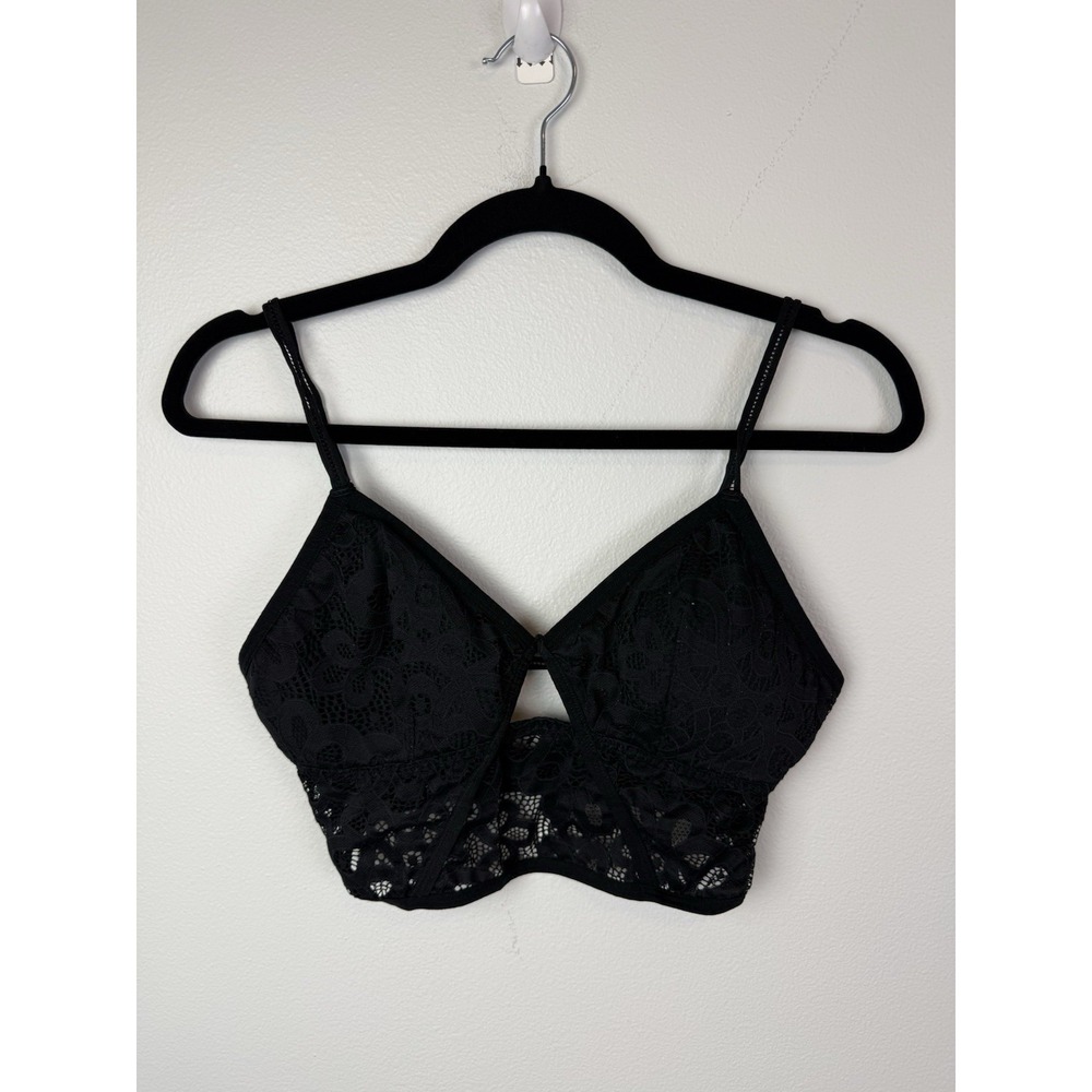Unbranded Bralette Black Lace‎ Wireless Adjustable Straps Sz M/L
